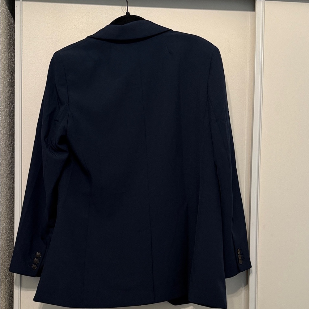 Banana Republic Dark Blue Women's Blazer Minimalist Classy with Lining Size 12 - Picture 7 of 13